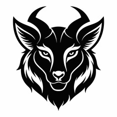 Animal logo icon black shape white background