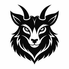 Animal logo icon black shape white background