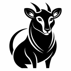 Animal logo icon black shape white background