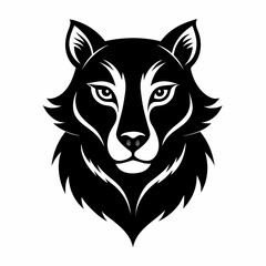 Animal logo icon black shape white background