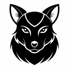Animal logo icon black shape white background