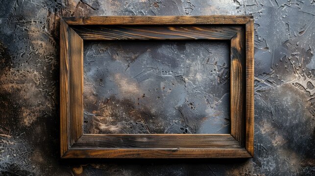 old fashioned wooden picture frame