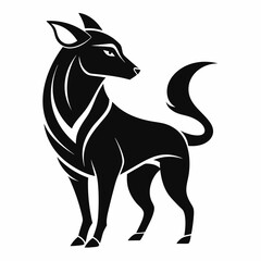Animal logo icon black shape white background