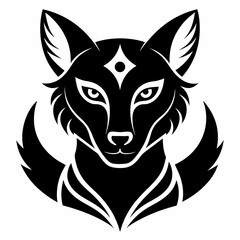 Animal logo icon black shape white background