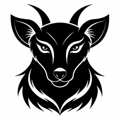 Animal logo icon black shape white background