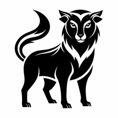 Animal logo icon black shape white background