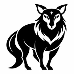 Animal logo icon black shape white background