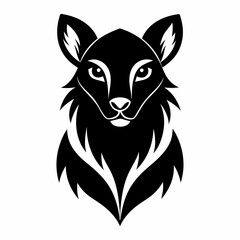 Animal logo icon black shape white background