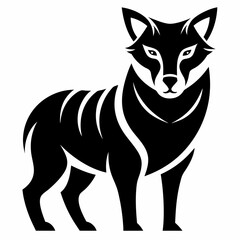 Animal logo icon black shape white background
