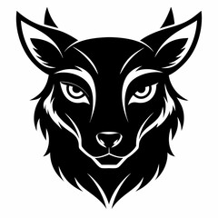 Animal logo icon black shape white background