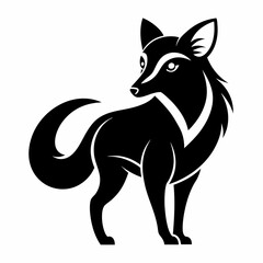 Animal logo icon black shape white background