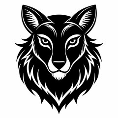 Animal logo icon black shape white background