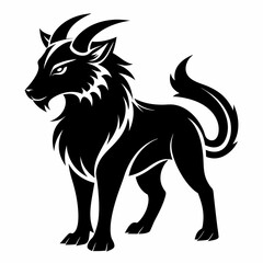 Animal logo icon black shape white background