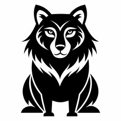 Animal logo icon black shape white background