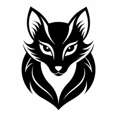 Animal logo icon black shape white background