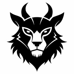 Animal logo icon black shape white background