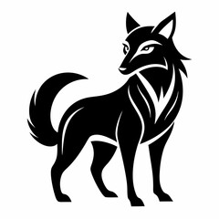 Animal logo icon black shape white background