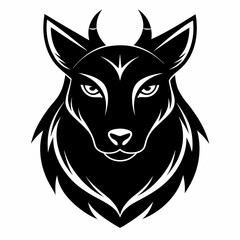 Animal logo icon black shape white background