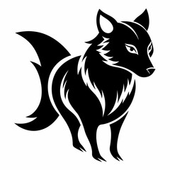 Animal logo icon black shape white background