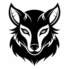 Animal logo icon black shape white background