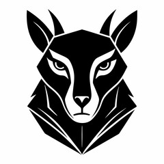 Animal logo icon black shape white background