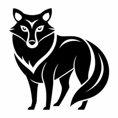 Animal logo icon black shape white background