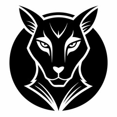 Animal logo icon black shape white background