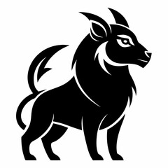 Animal logo icon black shape white background