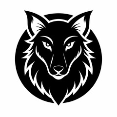 Animal logo icon black shape white background