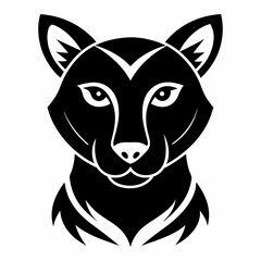 Animal logo icon black shape white background