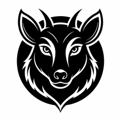 Animal logo icon black shape white background