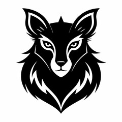 Animal logo icon black shape white background