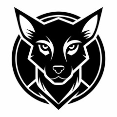 Animal logo icon black shape white background