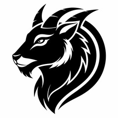 Animal logo icon black shape white background