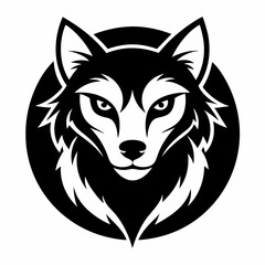 Animal logo icon black shape white background