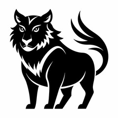 Animal logo icon black shape white background