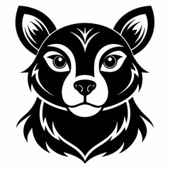 Animal logo icon black shape white background