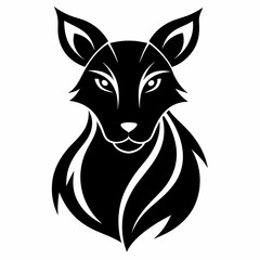 Animal logo icon black shape white background