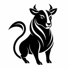 Animal logo icon black shape white background