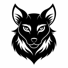 Animal logo icon black shape white background
