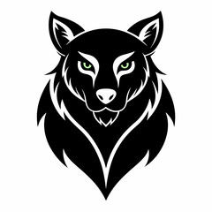 Animal logo icon black shape white background