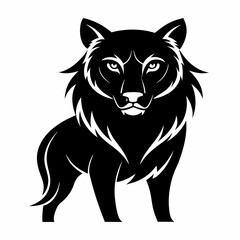 Animal logo icon black shape white background