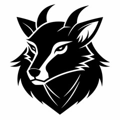 Animal logo icon black shape white background