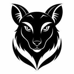Animal logo icon black shape white background