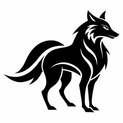 Animal logo icon black shape white background