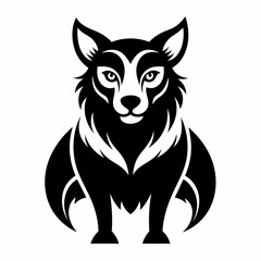 Animal logo icon black shape white background
