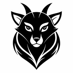 Animal logo icon black shape white background