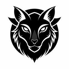 Animal logo icon black shape white background