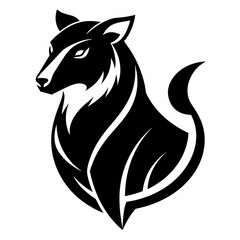 Animal logo icon black shape white background