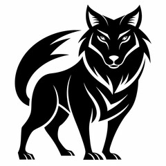 Animal logo icon black shape white background